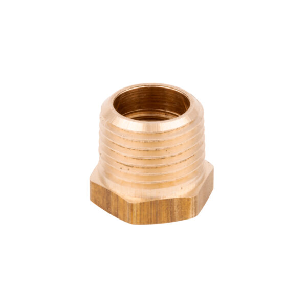 T&S  001359-20  1/2''NPT (M) X 3/8''NPT (F) Hex Bushing Unplated Brass