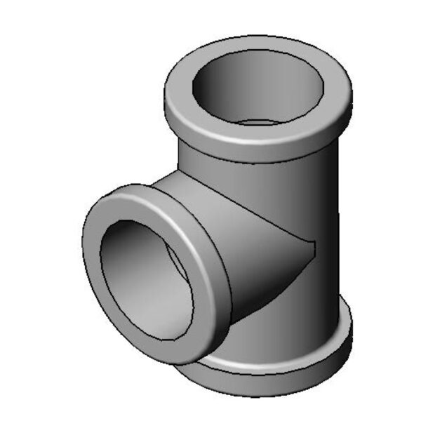 T&S  001615-40  1/2'' NPT Tee Polished  Plated