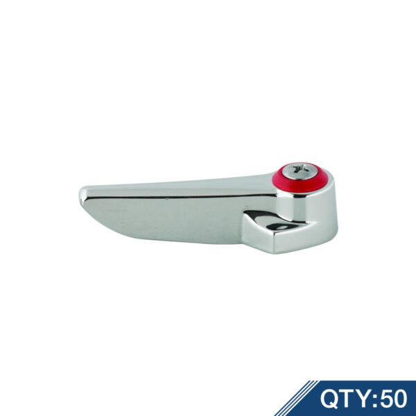 T&S  001637-45M50  Lever Handle, Red Index Hot, Screw 50/Pack