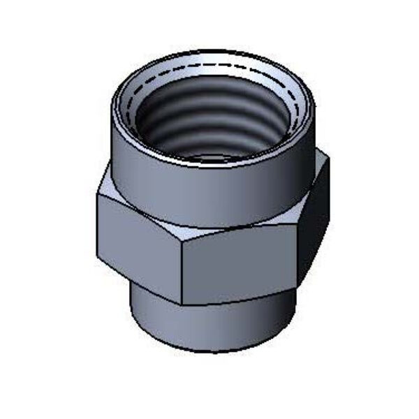 T&S  001995-25  1/2'' X 3/8'' Reducing Coupling Plated