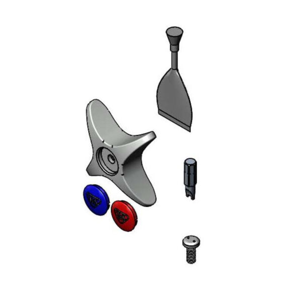 T&S  002521-45KNS-VR  Vandal-res. 4-Arm Handle Kit Handle, Indexes, VR Screw
