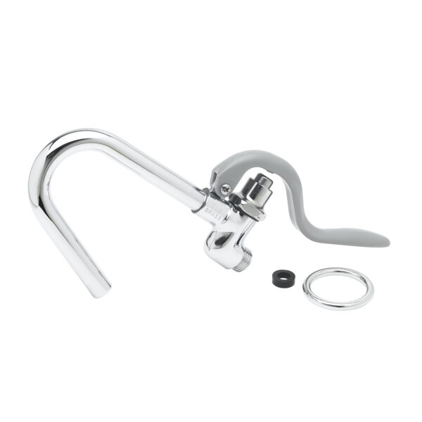 T&S  002851-40  Hook Nozzle and Self-Closing Vlv (Gray)