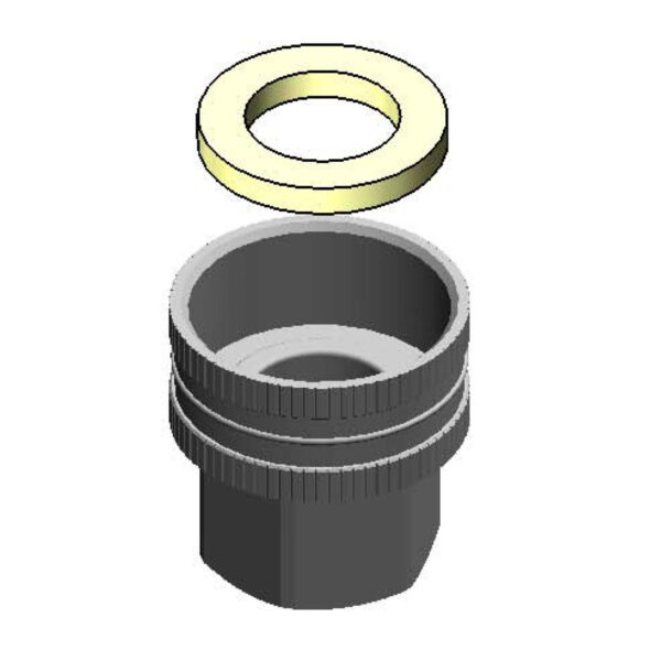 T&S  002957-25  Adapter, GH 1/2'' NPT (F) X 3/4'' Gh (F)
