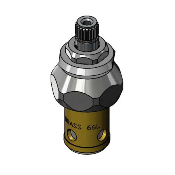 T&S  006477-40NS  Spindle Assy, 1/4-Turn Eterna w/ Spring Chk, LTC (Cold)