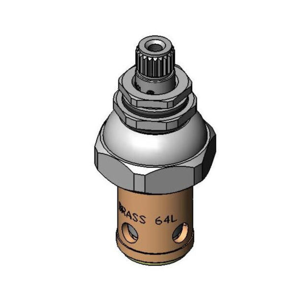 T&S  006478-40QT  Spindle Assy, QT Eterna, CWS Escutcheon Bonnet, RTC Hot