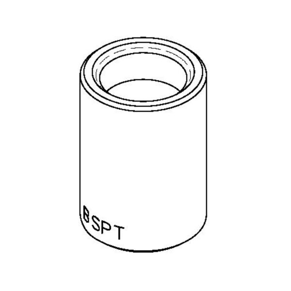 T&S  011196-25  Adapter, 1/2'' NPT (F) X 1/2'' Bspt (F)