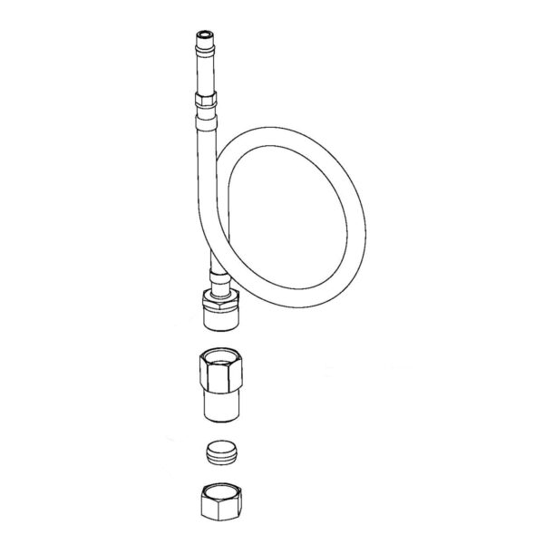 T&S  016068-25  European 15Mm Flex Connector W/ Check Vlv