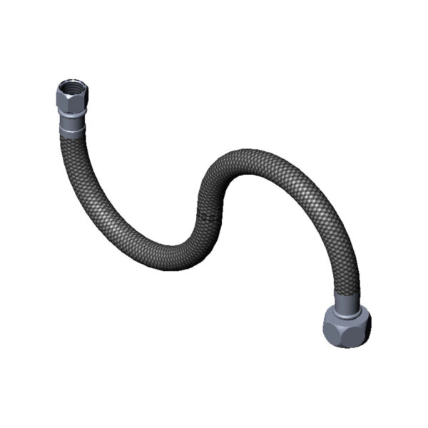 T&S  016297-45  Flex Connector Hose, 1/2 NPSM-F X 1/4 NPSM-F X 18''OAL