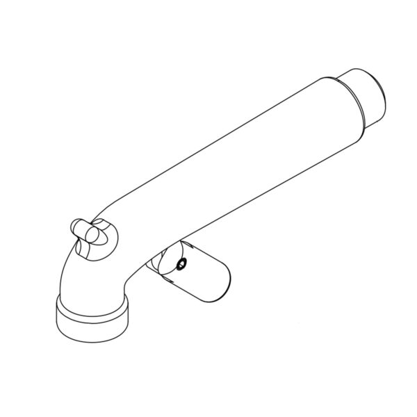 T&S  016450-25  Spout Assy,   W/ Bottom mt, Clevis, Roll Pin