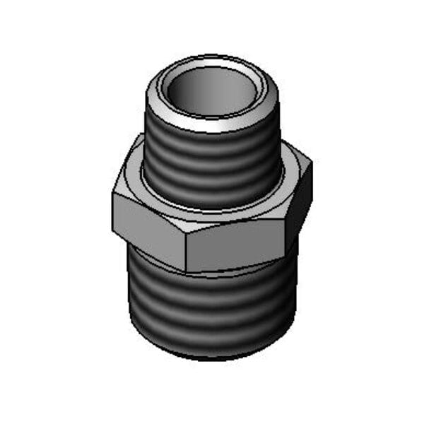 T&S  062A  1/2''NPT (M) X 3/8''NPT (M) Brass Adapter