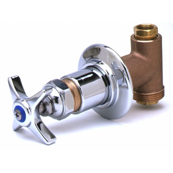 T&S  0RK2  Shut-Off ctrl Vlv, adj Flange, Concealed Body, 4-Arm, Blue