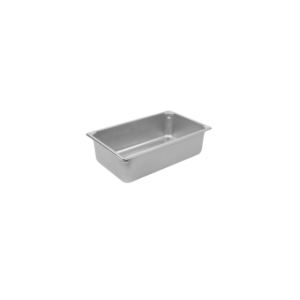 rectangle stainless steel steam pan.