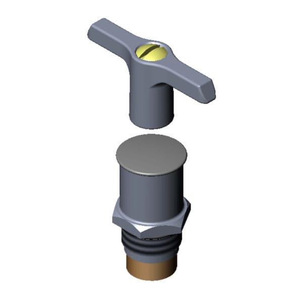 T&S  166A  Service Stop Spindle Assy, Cap, T-Handle & Screw