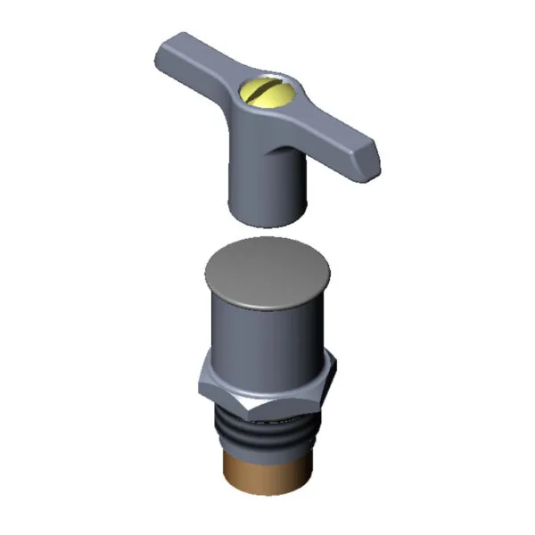 T&S  166A  Service Stop Spindle Assy, Cap, T-Handle & Screw