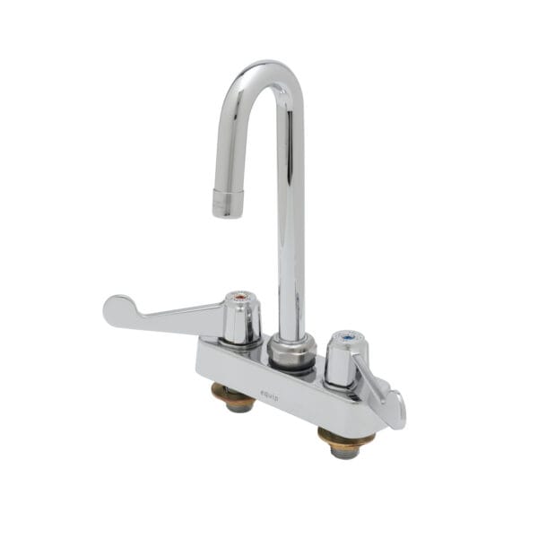 T&S  5F-4CWX03A  Equip 4'' Deck mt Workboard Fct, 3'' Swivel G.N., 4'' Handles