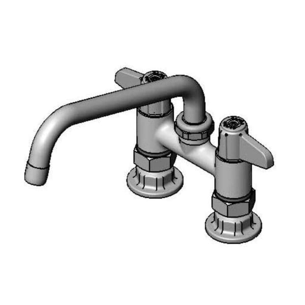 T&S  5F-4DLS08  Equip 4'' Deck mt Swivel Base Fct, 8'' Swing &