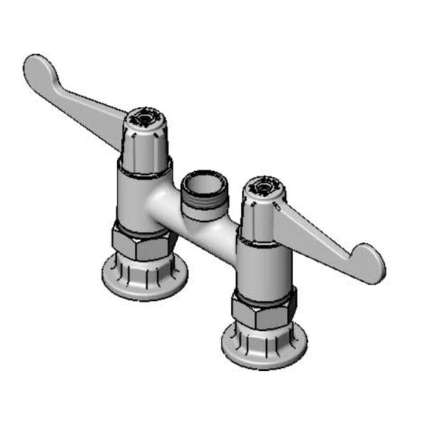 T&S  5F-4DWS00  Equip 4'' Deck mt Swivel Base Fct, Wrist Handles &