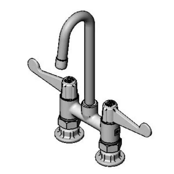 T&S  5F-4DWS03  Equip 4'' Deck mt Base Fct, 3'' Rigid G.N., 4'' Wa Handles &