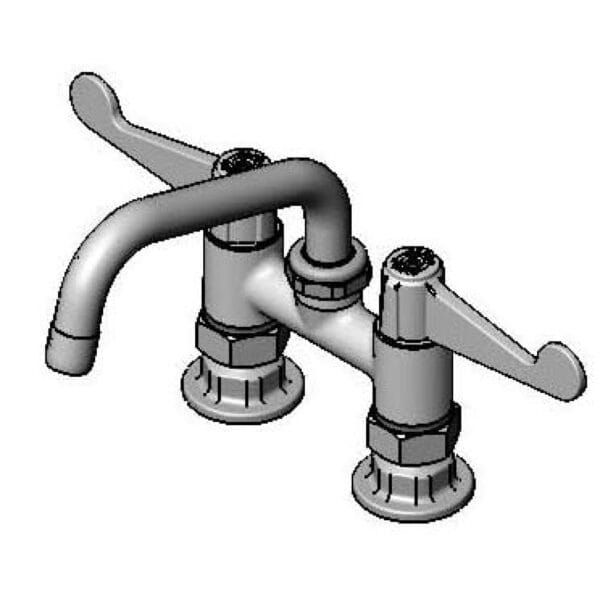 T&S  5F-4DWS06  Equip 4'' Deck mt Swivel Base Fct, 6'' Swing