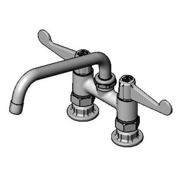 T&S  5F-4DWS08  Equip 4'' Deck mt Swivel Base Fct, 8'' Swing