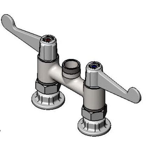 T&S  5F-4DWX00  Equip 4'' C/C Deck mt Fct, Swivel, 4'' Wrist