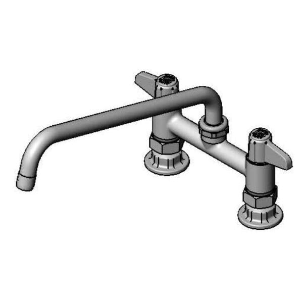 T&S  5F-6DLS12  Equip 6'' Deck mt Swivel Base Fct, 12'' Swing