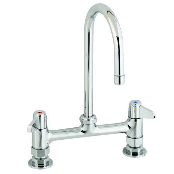 T&S  5F-8DLS05  8'' Deck mt Fct, 5-1/2'' Swivel G.N.,Lever