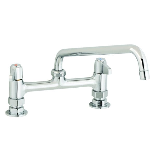 T&S  5F-8DLS12A  8'' Deck mt Fct, 12'' Swing Nozzle, 2.2 GPM Aerator
