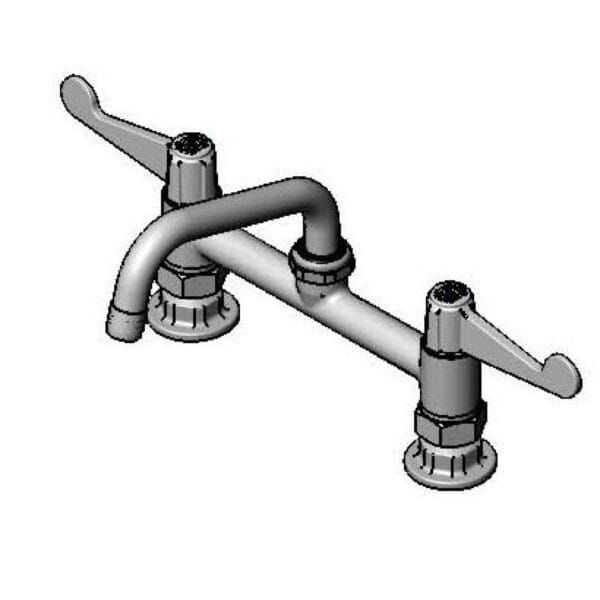 T&S  5F-8DWS06  Equip 8'' Deck mt Fct, Wrist Handles, 6'' Swing & 1/2'' NPT