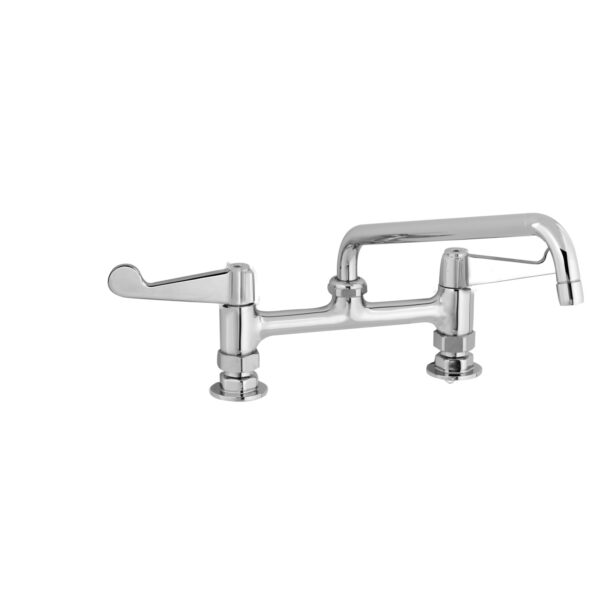 T&S  5F-8DWS12  Equip 8'' Deck mt Fct, Wrist, 12'' Swing, 1/2'' NPT