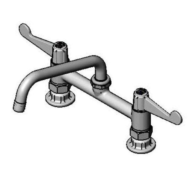 T&S  5F-8DWX08  Equip 8'' C/C Deck mt Fct, 8'' Swing, 4'' Wrist