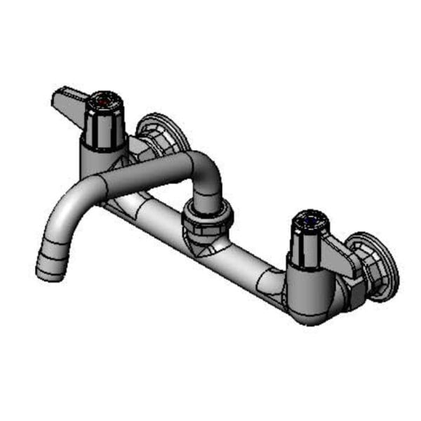 T&S  5F-8WLS06  8'' C/C Wall mt Fct, 6'' Swing, EquipLever
