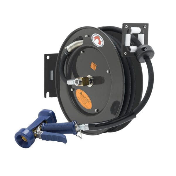 T&S  5HR-242-12  Hose Reel, Open, Powder coat, 3/8X50' Hose, Front Trig