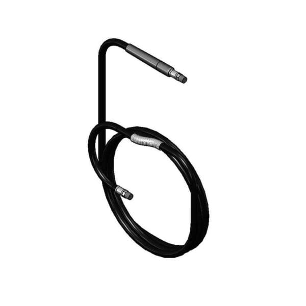 T&S  5HR-2HSE-25  3/8'' x 25' Equip Hose, Black, Medium Pressure