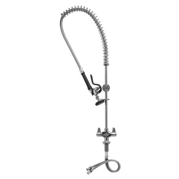 T&S  5PR-2S00  PRU, 1-Hole Base, 18'' flex in, 6'' Wall Brkt