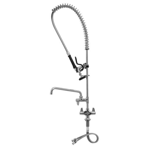 T&S  5PR-2S08  PRU, 1-Hole Base, 18'' flex in, 6'' Wall Brkt, 8''  Fct