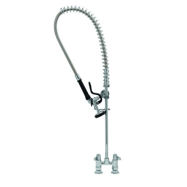 T&S  5PR-4DLS00  PRU, 4'' Deck mt Base, Ceramics 6'' Wall Brkt