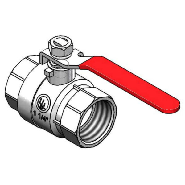 T&S  AG-7F  Gas Appliance Connectors, Gas Ball Vlv, 1-1/4