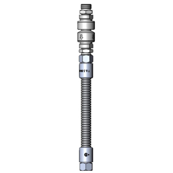 T&S  B-0012-VB  Hose, 12'' flex SS, Backflow Preventer B-0970-Fe