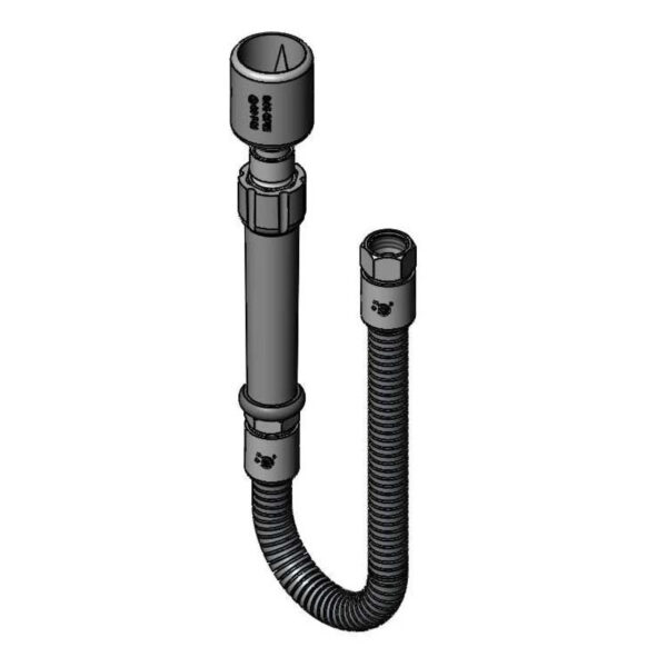 T&S  B-0020-HC  Hose, 20'' flex SS w/ Fan Jet Spray Head