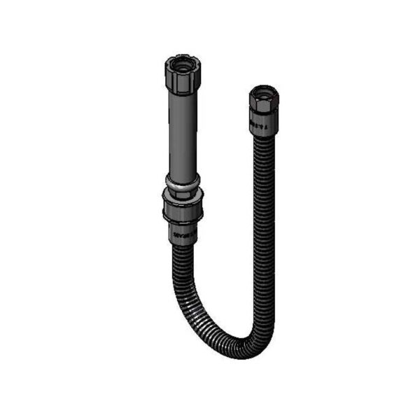 T&S  B-0024-H-SWV  24'' SS flex Hose w/ Gray Handle & PRSV Swivel