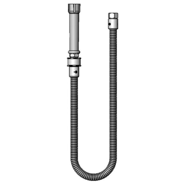 T&S  B-0036-H-SWV  36'' Ss flex Hose W/ Gray Handle & Prsv Swivel