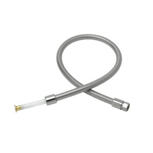 T&S  B-0044-H2A  Hose, 44'' flex SS, Less Handle
