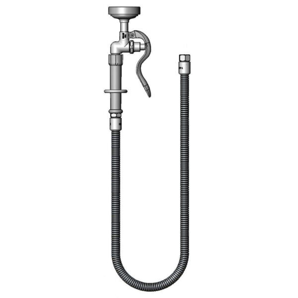 T&S  B-0044-H3  Hose, 44'' flex SS w/ 172A Adptr And 053A Adptr,Spray Vlv