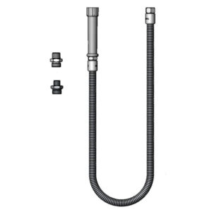T&S  B-0044-H5  Hose, 44'' flex SS w/ 172A Adapter And A 053A Adapter
