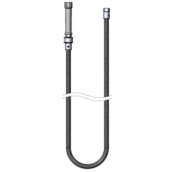 T&S  B-0068-H-SWV  68'' Ss flex Hose W/ Gray Handle & Prsv Swivel