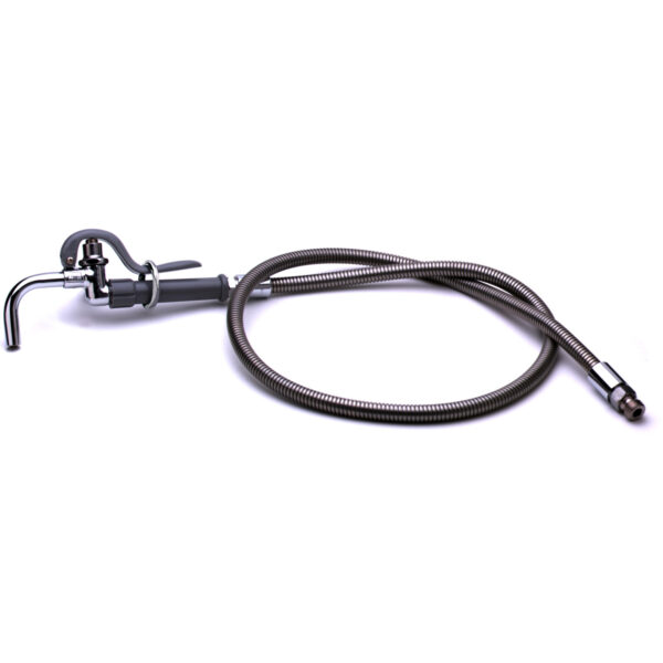 T&S  B-0102  Pot/Glass Filler, Plain End Curved Nzle, 68'' flex SS Hose