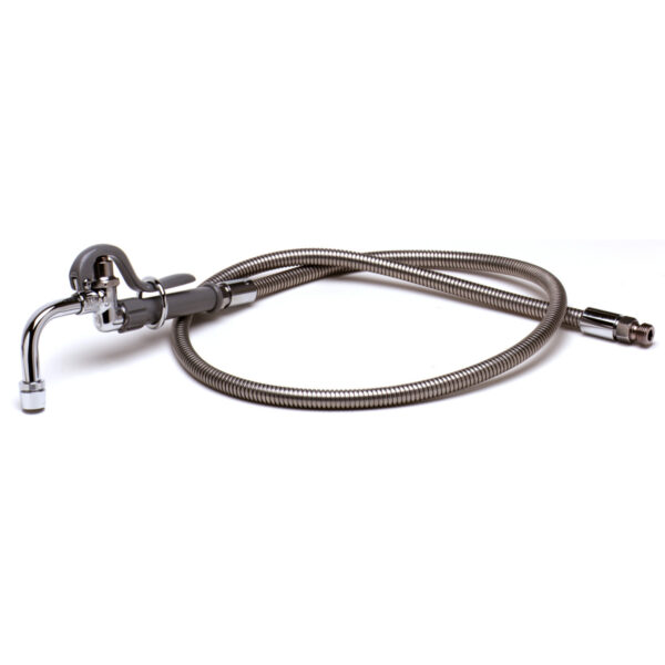 T&S  B-0102-C  Pot & Glass Filler, 90 Degree Nozzle W/  68'' flex SS Hose