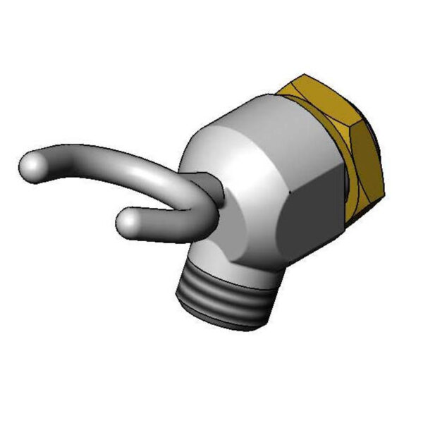 T&S  B-0104-LF  Wall Hook: 3/4-14Un (M) out, 3/8'' NPT (F) in Less Flange