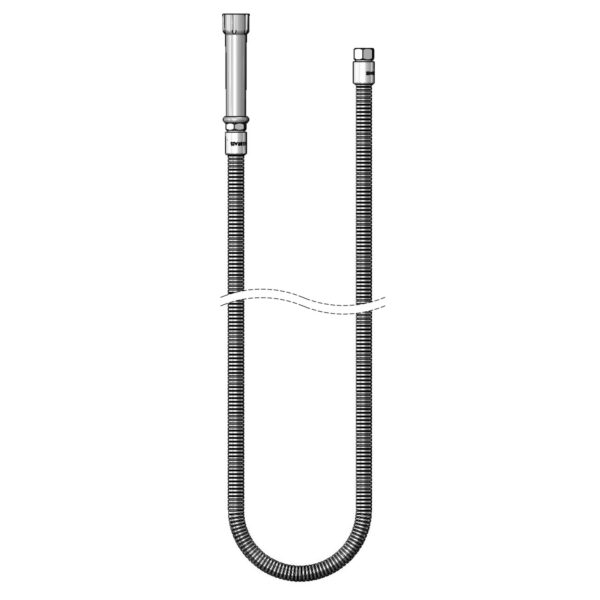 T&S  B-0108-HOSE  108'' flex SS Hose W/ Gray Handle & 2 Washers
